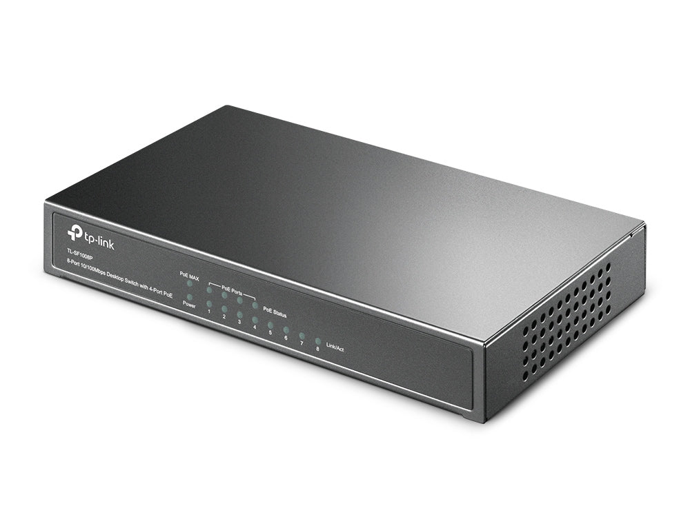 TP-LINK 8-Port 10/100Mbps namizno stikalo s 4 porti PoE