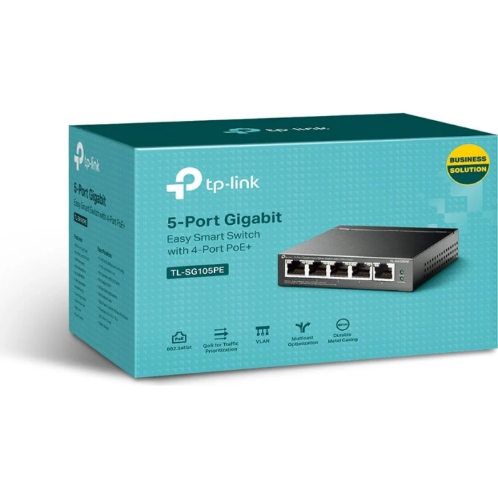 TP-LINK 5-Port Gigabit Easy Smart switch stikalo z 4-Port PoE+