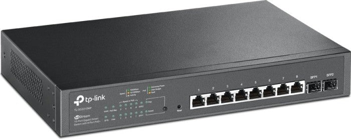 TP-LINK JetStream 8-Port Gigabit Smart PoE+ & 2-Port Gigabit SFP switch/stikalo