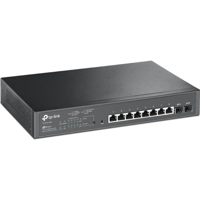 TP-LINK JetStream 8-Port Gigabit Smart PoE+ & 2-Port Gigabit SFP switch/stikalo