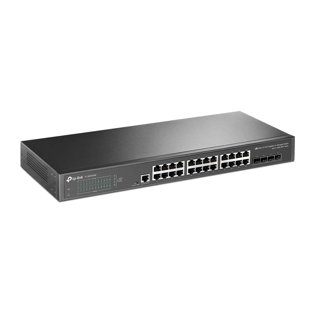 TP-LINK JetStream TL_SG3428X 24-Port Gigabit L2+ Switch × 4 10GE SFP+ slot