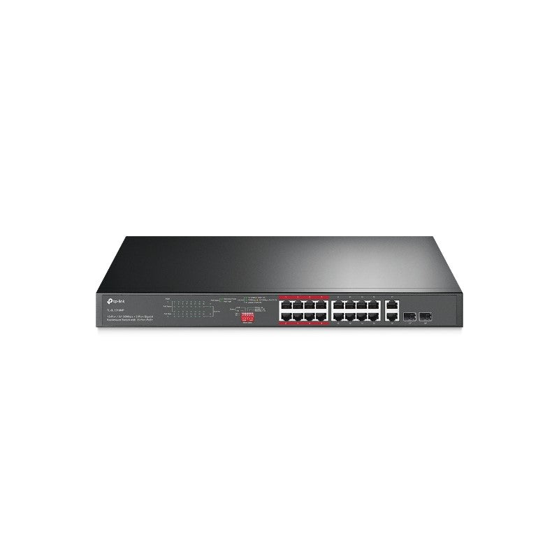 TP-LINK 16-Port 10/100 Mbps + 2-Port Gigabit Rackmount switch stikalo z 16-Port PoE+