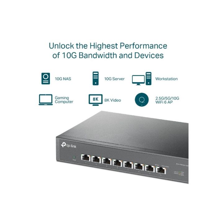 TP-LINK TL-SX1008 8-Port 10G Desktop/Rackmount mrežno stikalo / switch