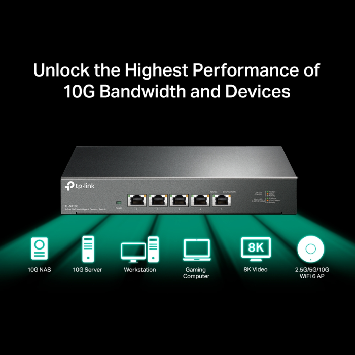 TP-LINK TL-SX105 5-Port 10G Desktop mrežno stikalo / switch