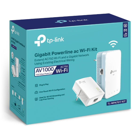 TP-LINK TL-WPA7517 KIT AV1000 Gigabit powerline Wi-FI AC adapter