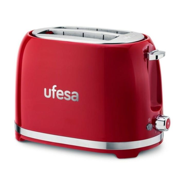 Ufesa Classic PinUp Rdeče-beli opekač kruha z dvema režama 850W