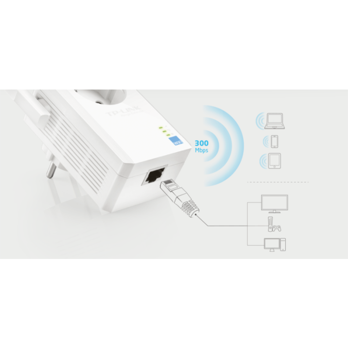 TP-LINK WA860RE 300Mbps WiFi Range Extender z vtičnico