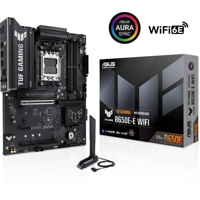 ASUS TUF GAMING B650E-E WIFI, DDR5, SATA3, USB3.2Gen2x2, DP, 2.5GbE, AM5 ATX