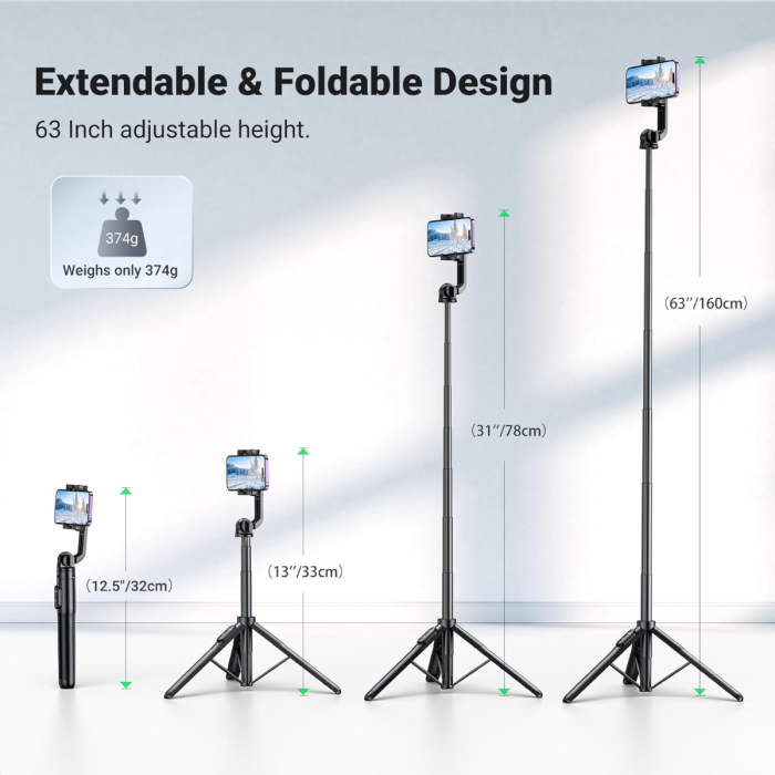 Ugreen Selfie stick s tripod stojalom in Bluetooth daljinskim upravljalnikom