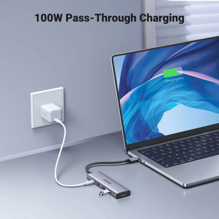 Ugreen 5-v-1 USB-C Hub (100 W PD, 4K@30Hz HDMI)