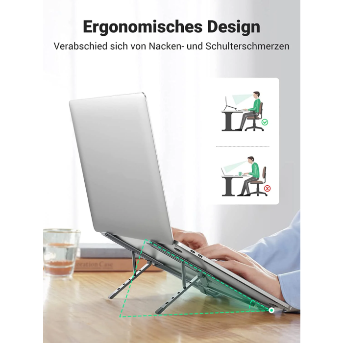 Ugreen zložljivo aluminijasto stojalo za prenosni računalnik, za MacBook Pro/Air, prenosnike, iPad