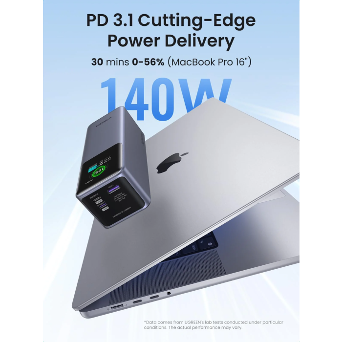 Ugreen prenosna polnilna baterija 25.000mAh, 200W s pametnim digitalnim zaslonom