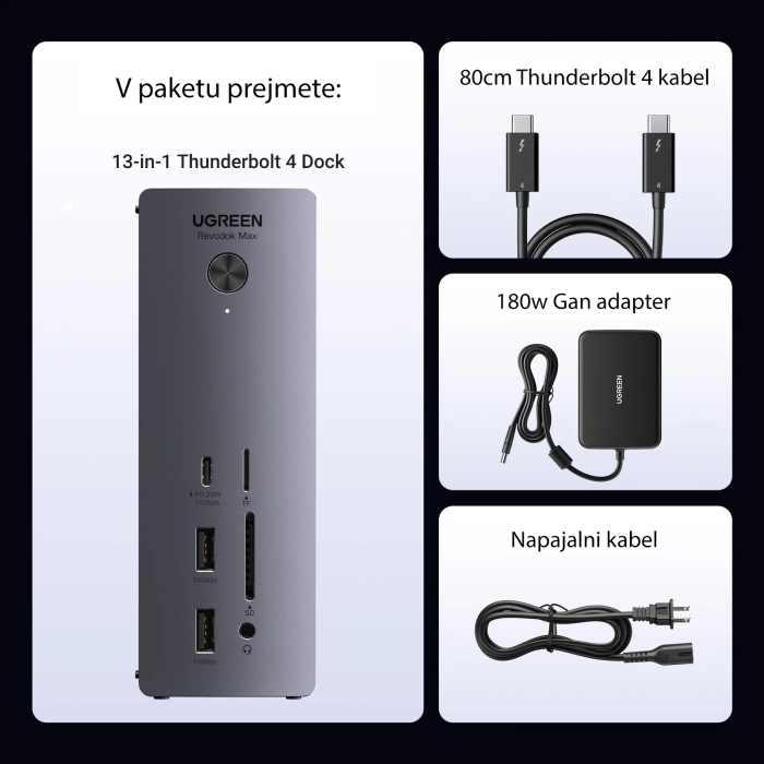 Ugreen Revodok Max 213 USB-C 13-v-1 priklopna postaja