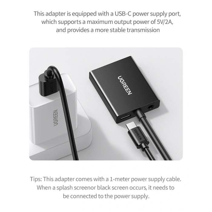 Ugreen VGA na HDMI adapter 1080P