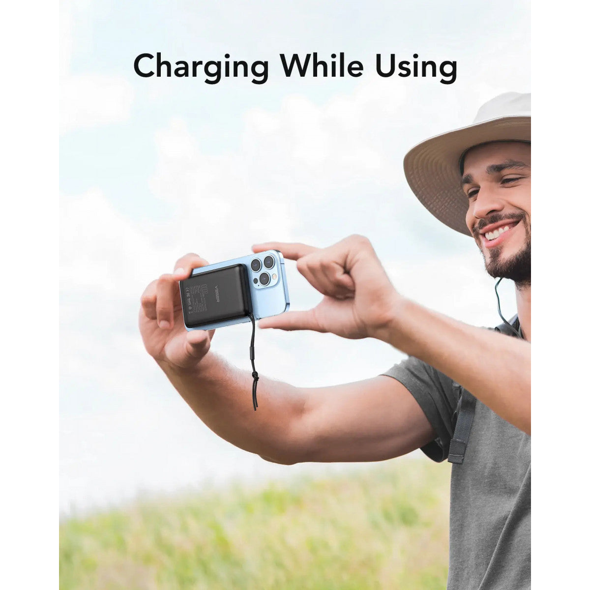 VEGER prenosna baterija MagOn 10000 mAh, bela