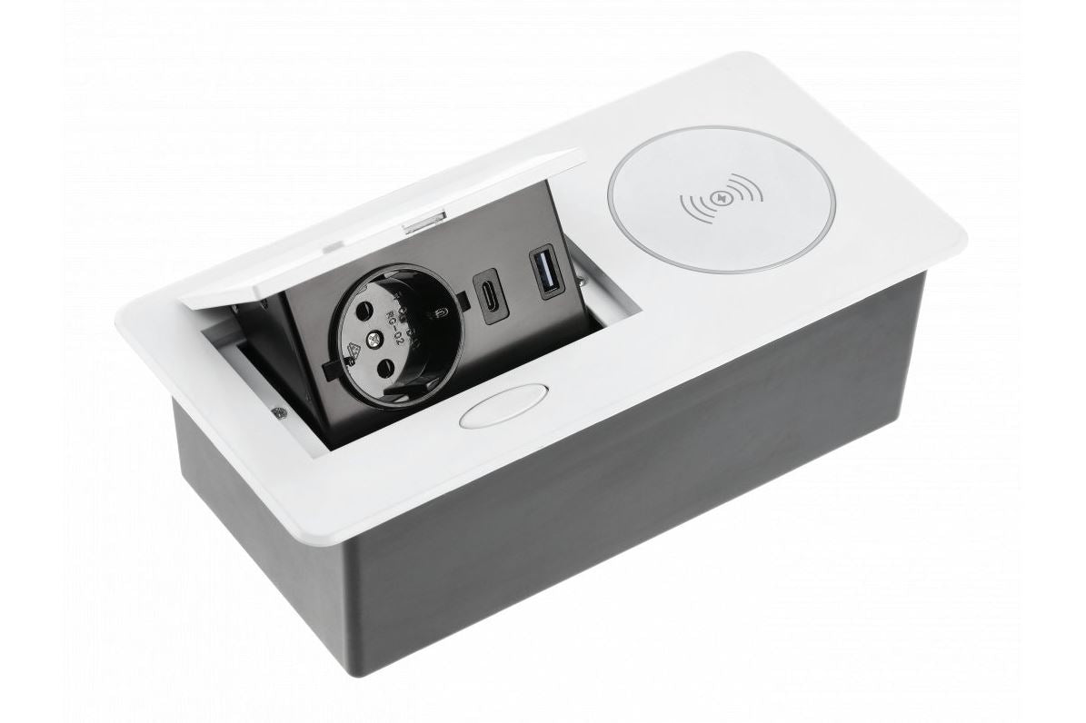 GTV vgradna vtičnica AVARO PLUS, bela