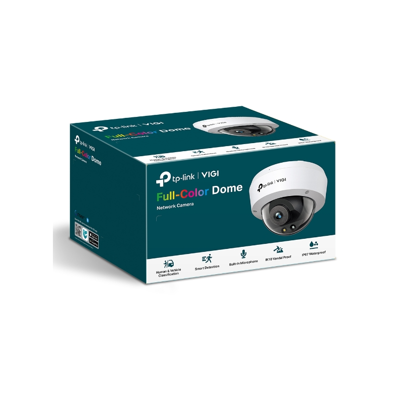 TP-LINK VIGI 4MP Full-Color Dome mrežna kamera (do 2560 × 1440 H.265+ 30fps)