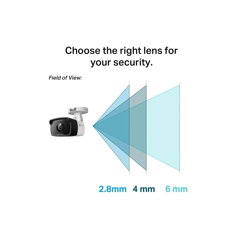 TP-LINK VIGI 3MP zunanja IR Bullet 6mm mrežna kamera (do 2304 × 1296 H.265+ 25fps)