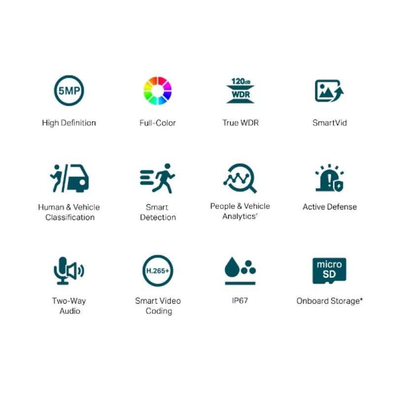 TP-LINK VIGI 5MP Full-Color Bullet mrežna kamera C350 6mm