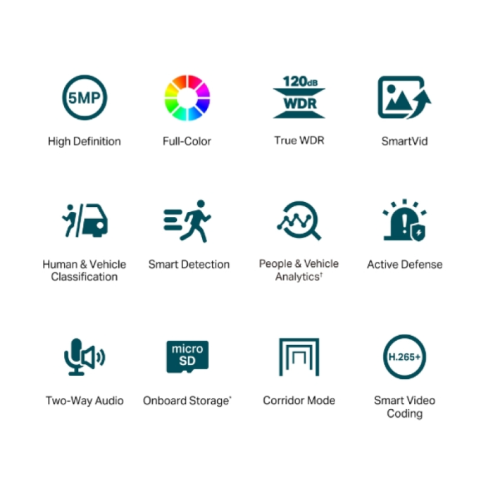 TP-LINK VIGI C450 4mm 5MP Full-Color Turret mrežna kamera (do 2880X1620 H.265+ 30fps)