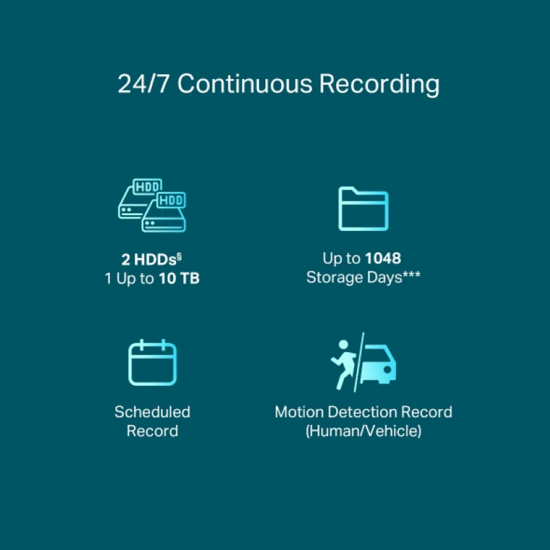 TP-LINK VIGI 16-kanalni PoE+ mrežni video snemalnik 24/7