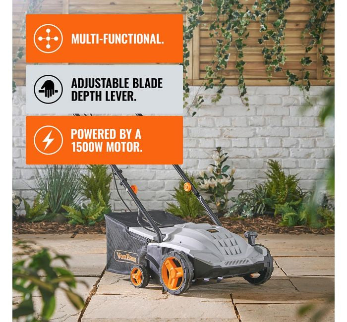 VonHaus električni prezračevalnik/prekopalnik trate 1500W