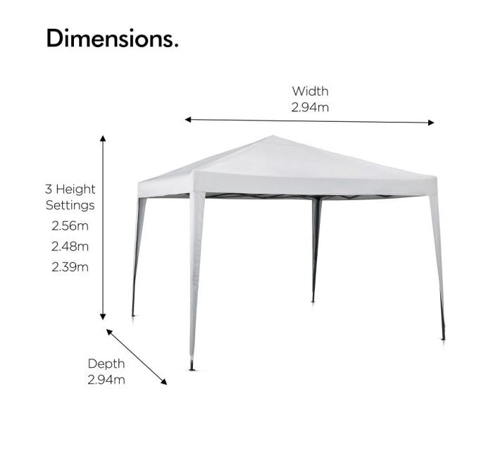 VonHaus Pop Up paviljon 3x3m, Ivory