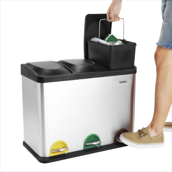 VonHaus koš za ločevanje odpadkov 45L