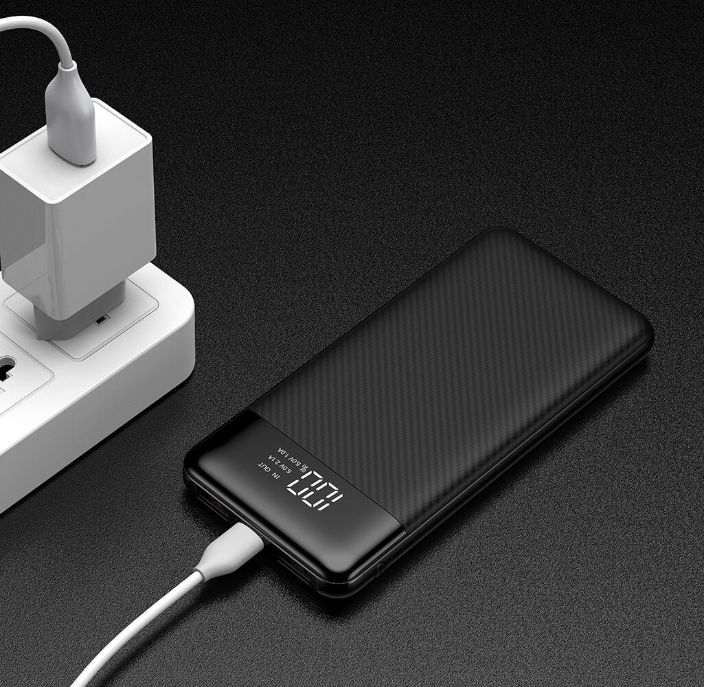 VEGER L11 PowerBank 10000 mAh LCD, črn