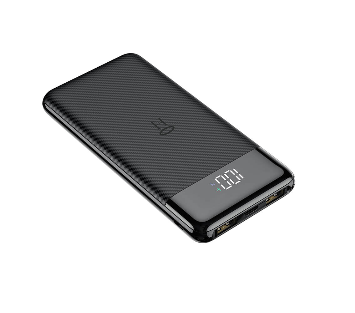 VEGER L11 PowerBank 10000 mAh LCD, črn