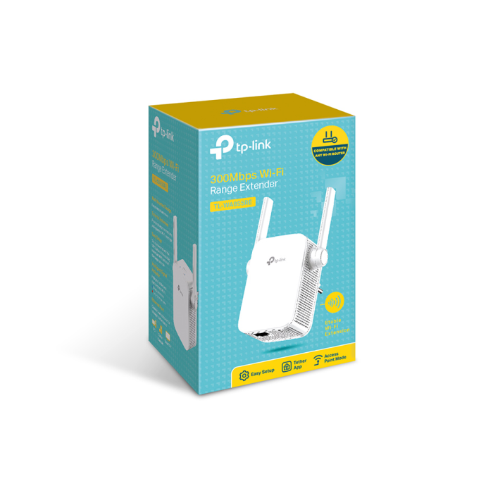 TP-LINK WA855RE 300Mbps Wi-Fi Range Extender + 1xRJ45 Ethernet