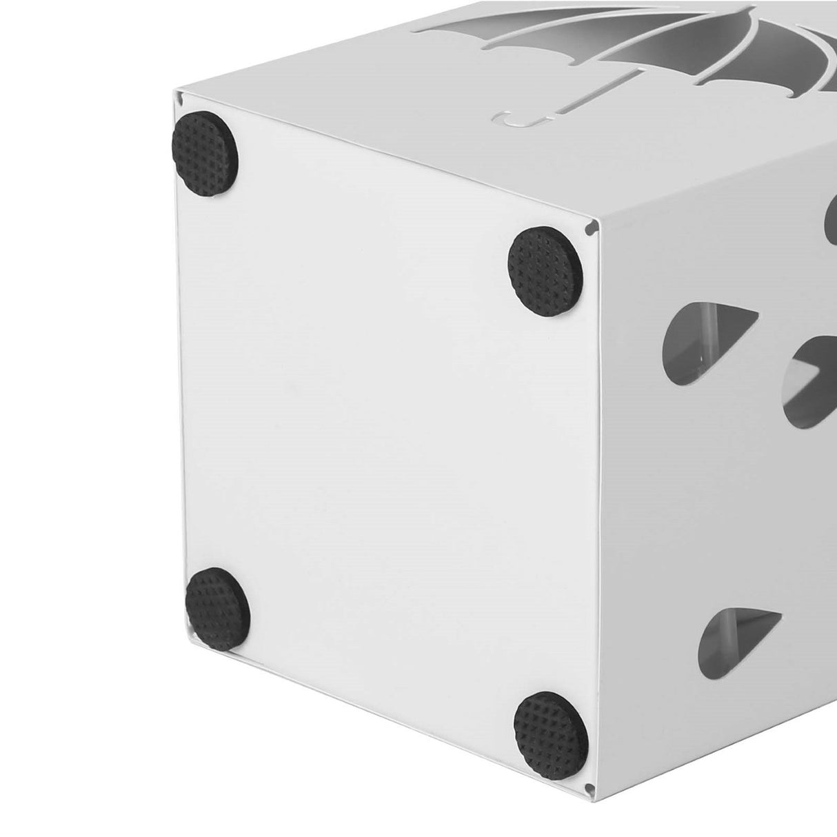 SONGMICS Kovinsko stojalo za dežnike s kljukicami in posodo za kapljice LUC49B