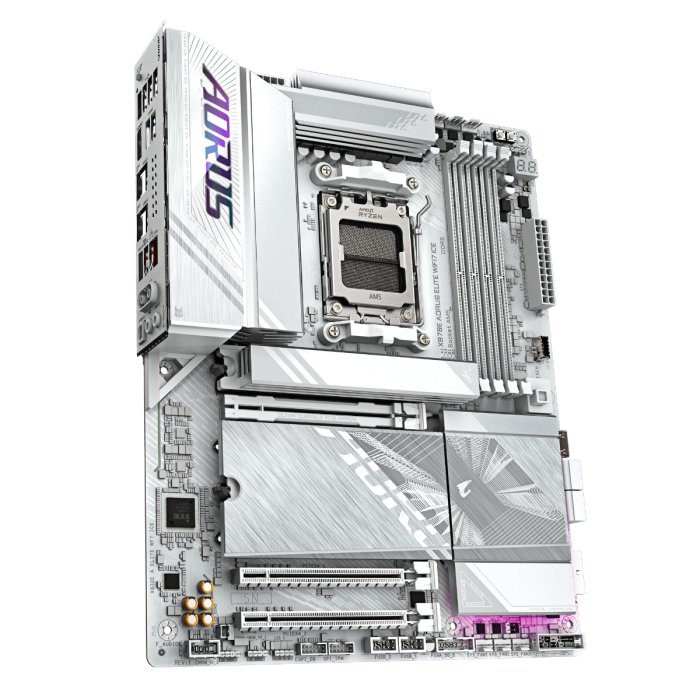 GIGABYTE X870E A ELITE WF7 ICE, DDR5, SATA3, USB4, DP, 2.5GbE, WiFi 7, AM5 ATX