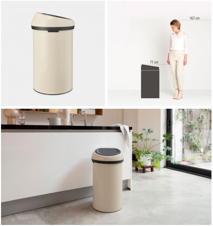 Brabantia koš na dotik bež 200762