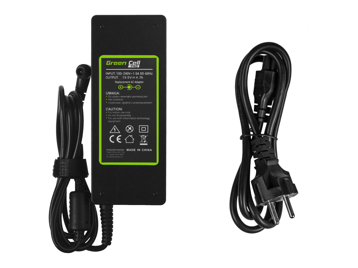Green Cell PRO polnilec / AC Adapter 19.5V 4.7A 90W za Sony Vaio PCG-61211M PCG-71211M PCG-71811M PCG-71911M Fit 15 15E