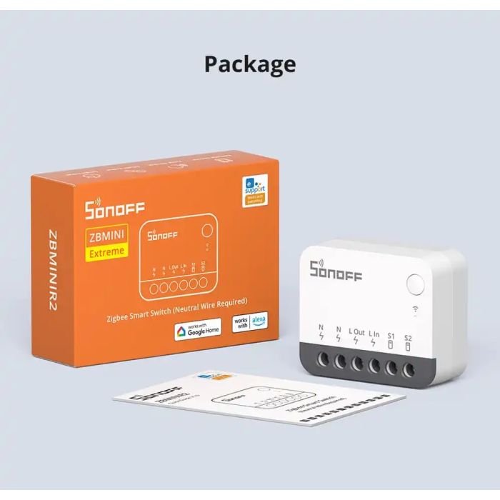 SONOFF Zigbee ZBMINI Extreme pametno stikalo ZBMINIR2 (potrebna nevtralna žica)