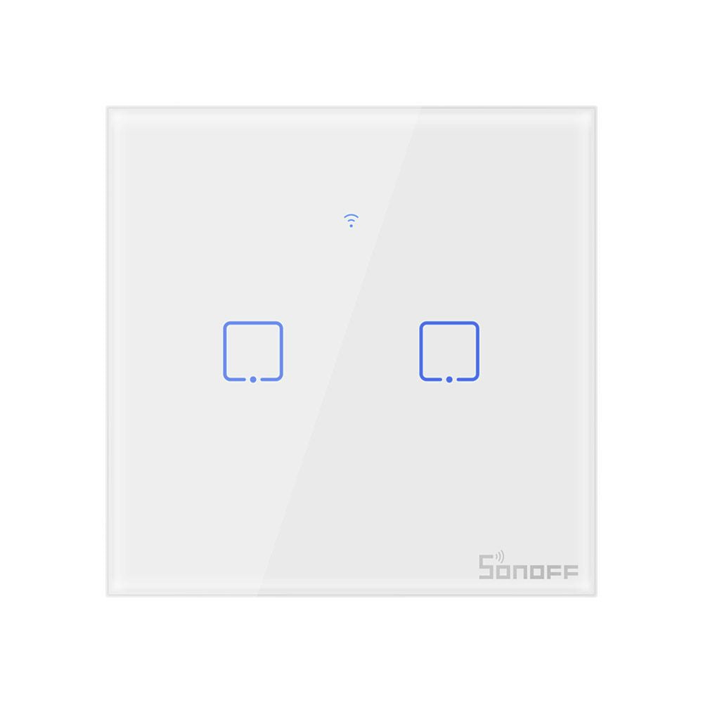 SONOFF pametno stensko stikalo Wi-Fi dvojno T0EU2C-TX
