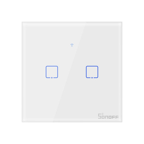 SONOFF pametno stensko stikalo Wi-Fi dvojno T0EU2C-TX
