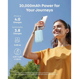 Anker Zolo Powerbank 20000 mAh, 45W z vgrajenima kabloma USB-C, črn