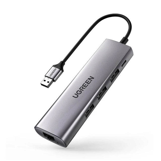 Ugreen USB 3.0 hub 3xUSB 3.0, 1xRJ45, 1xMikro USB - box