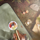 VonShef odeja za piknik 147 x 180cm, zelena