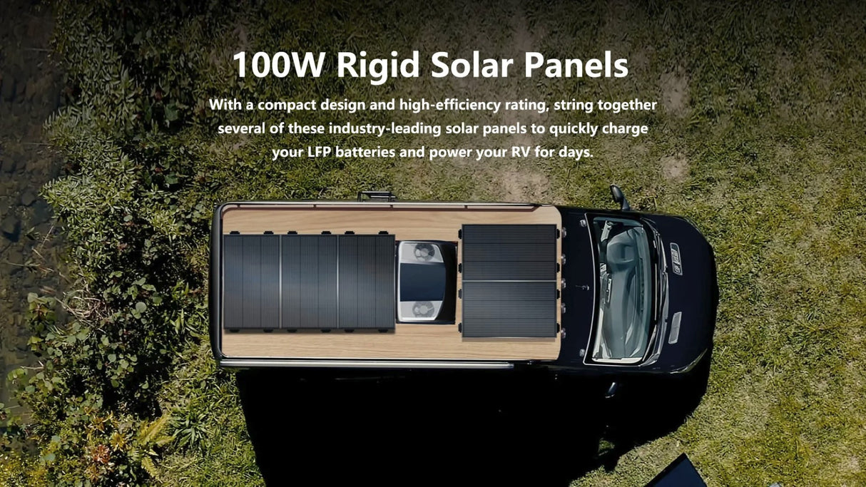 EcoFlow 2x 100W fiksni panel solarnih sončnih celic