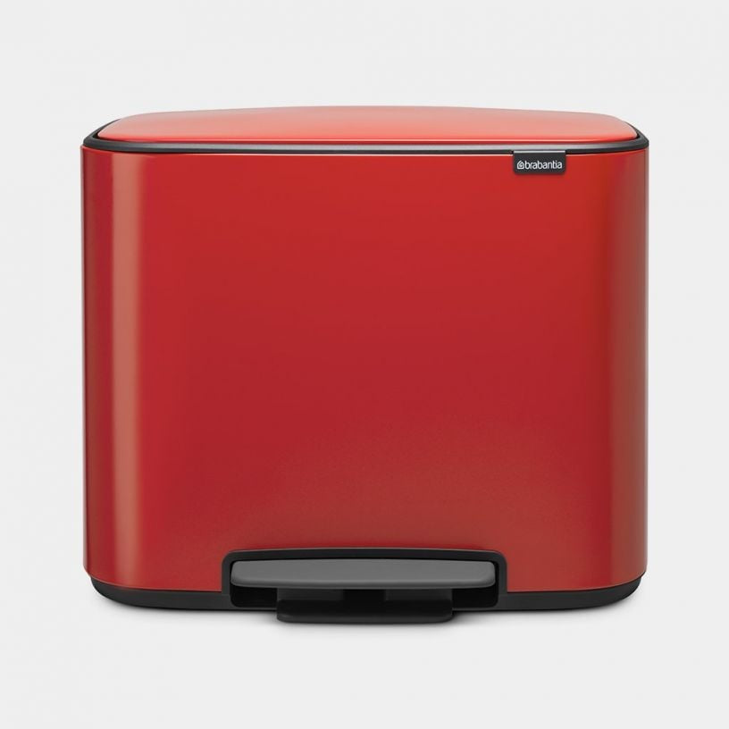 Brabantia koš na pedal 3x11L rdeč 121029