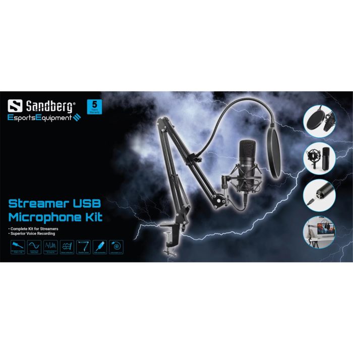 Sandberg Streamer USB Microphone Kit mikrofon