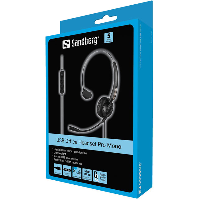 Sandberg slušalke z mikrofonom USB Office Headset Pro