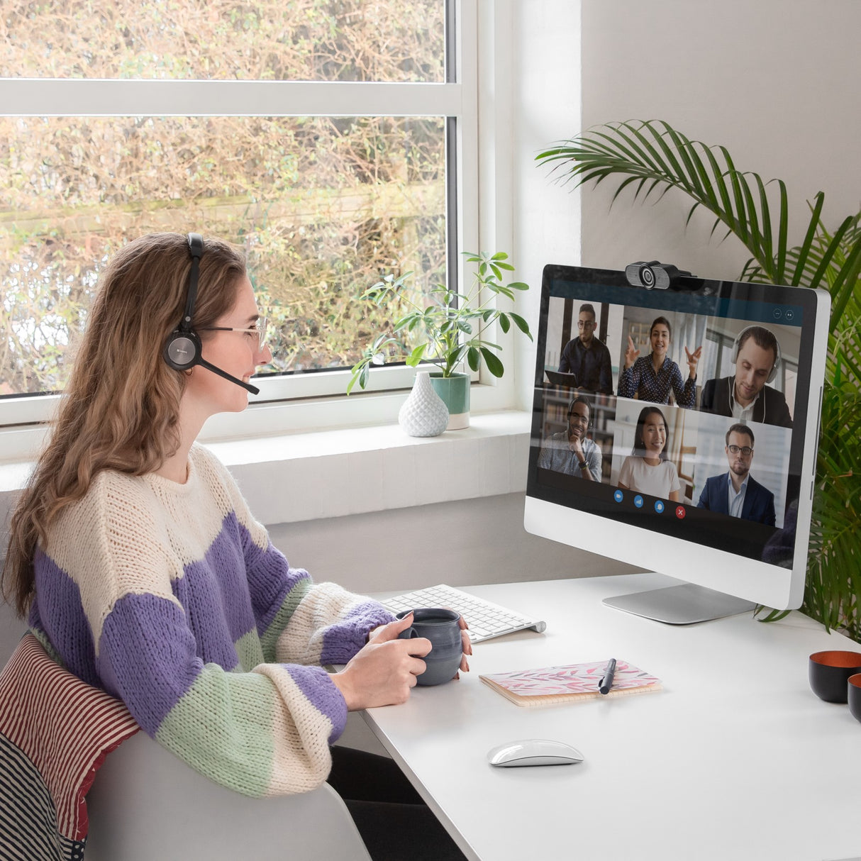Slušalke z mikrofonom Sandberg Wireless Office Headset Pro+
