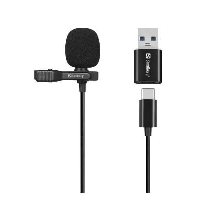 Sandberg Streamer USB Clip Microphone mikrofon