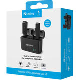 Sandberg Streamer USB-C Wireless Mic x2 brezžični mikrofon set