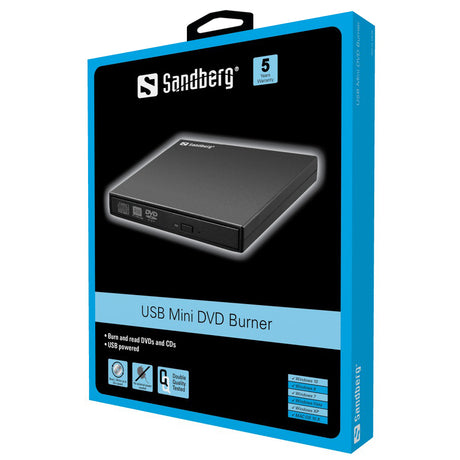 Sandberg USB Mini DVDRW Burner slim zunanji zapisovalnik