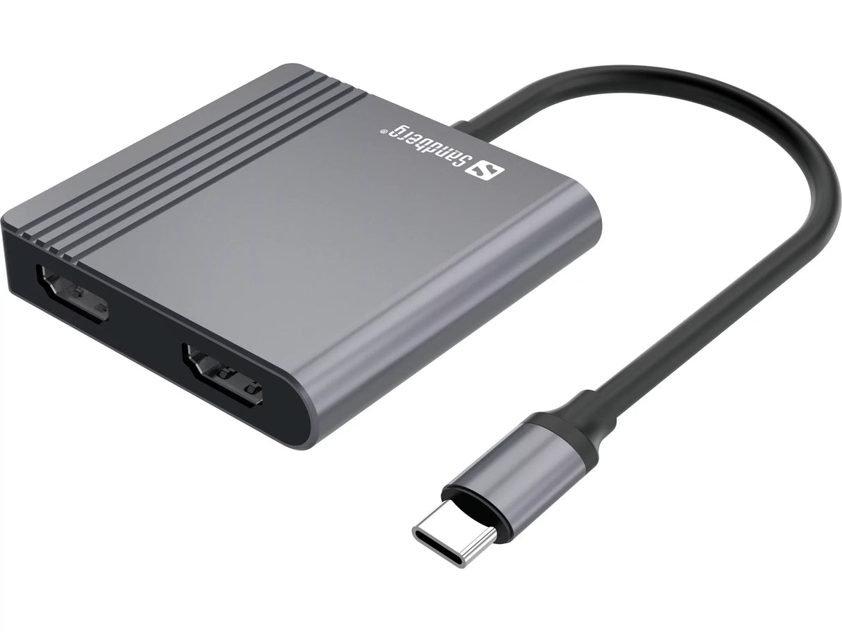 Sandberg USB-C 2xHDMI + USB + Power Delivery priklopna postaja za 2 monitorja